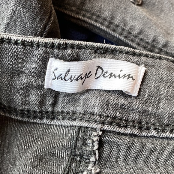 Salvage Denim Black Ripped Skinny Jeans - Picture 7 of 9